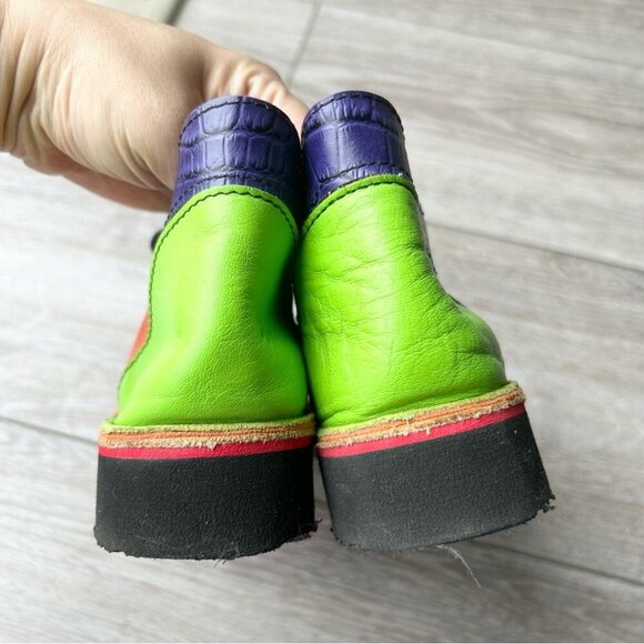 Soletech Hand Painted  Soft Leather Design Lace Up Shoes - Picture 7 of 14